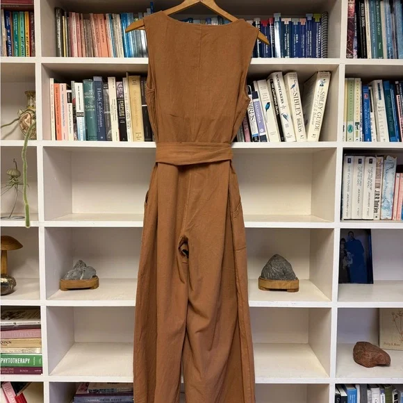 Ozma Brown Sleeveless Jumpsuit Small - Picture 4 of 5